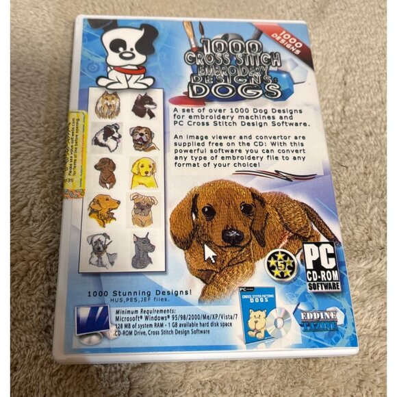 Lisa Carter PC CD-ROM Cross Stitch Embroidery Designs: Cartoons & Dogs - Picture 6 of 8